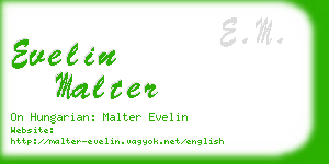 evelin malter business card